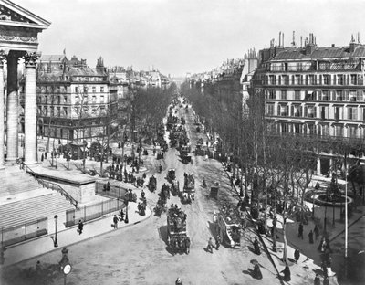 General view of the Place de la Madeleine, late 19th century by French Photographer